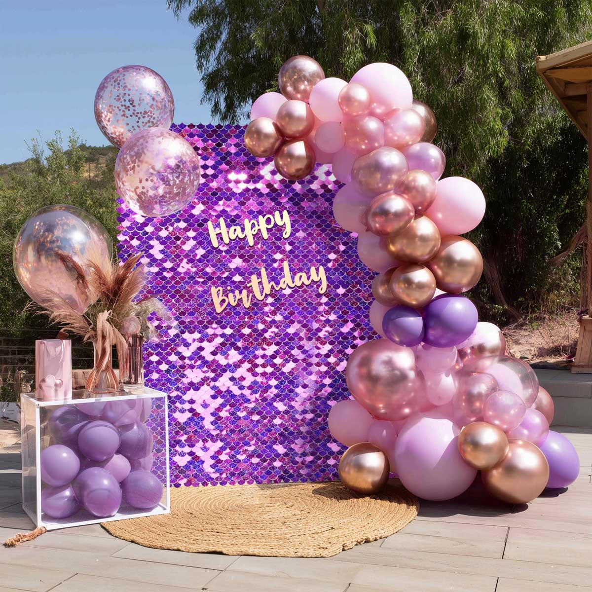 Event Party Backdrops Scallop Sequin Shimmer Wall