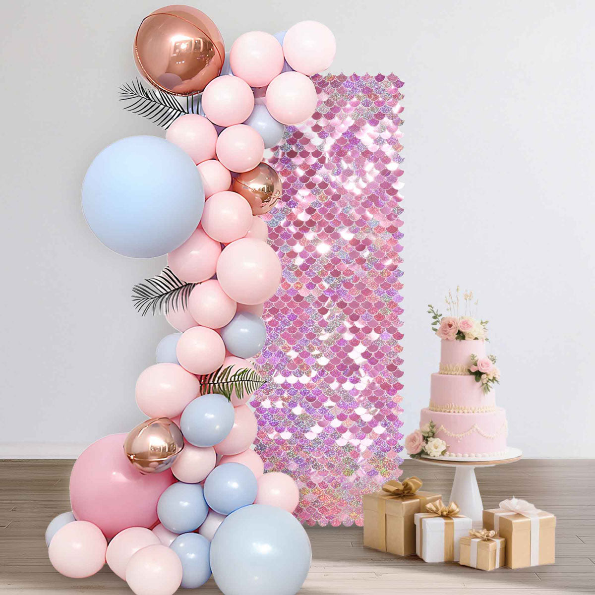 Event Party Backdrops Scallop Sequin Shimmer Wall