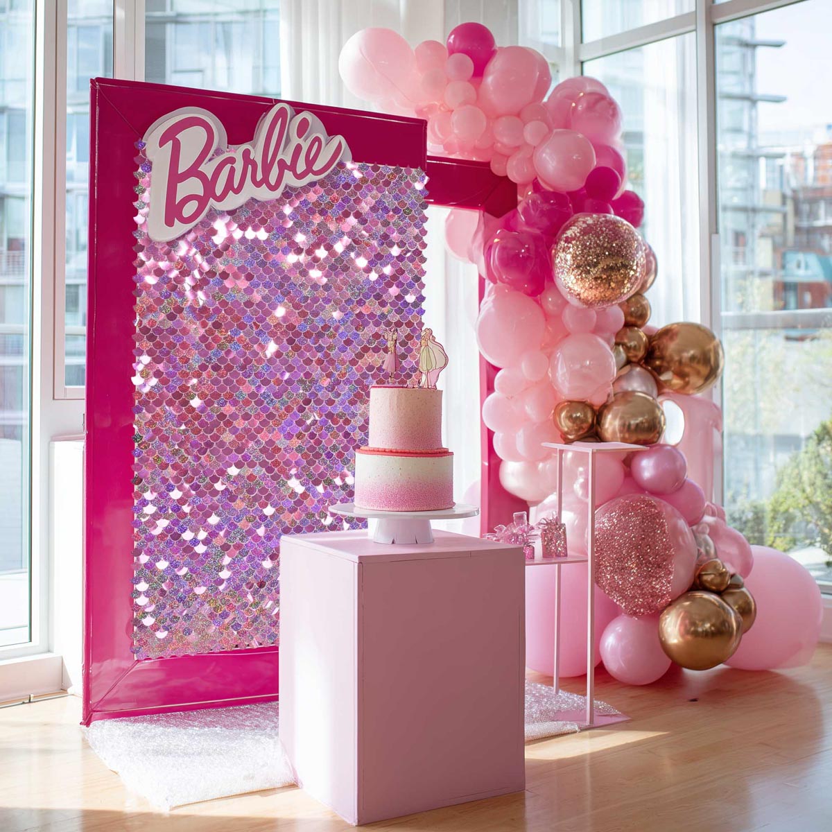 Event Party Backdrops Scallop Sequin Shimmer Wall