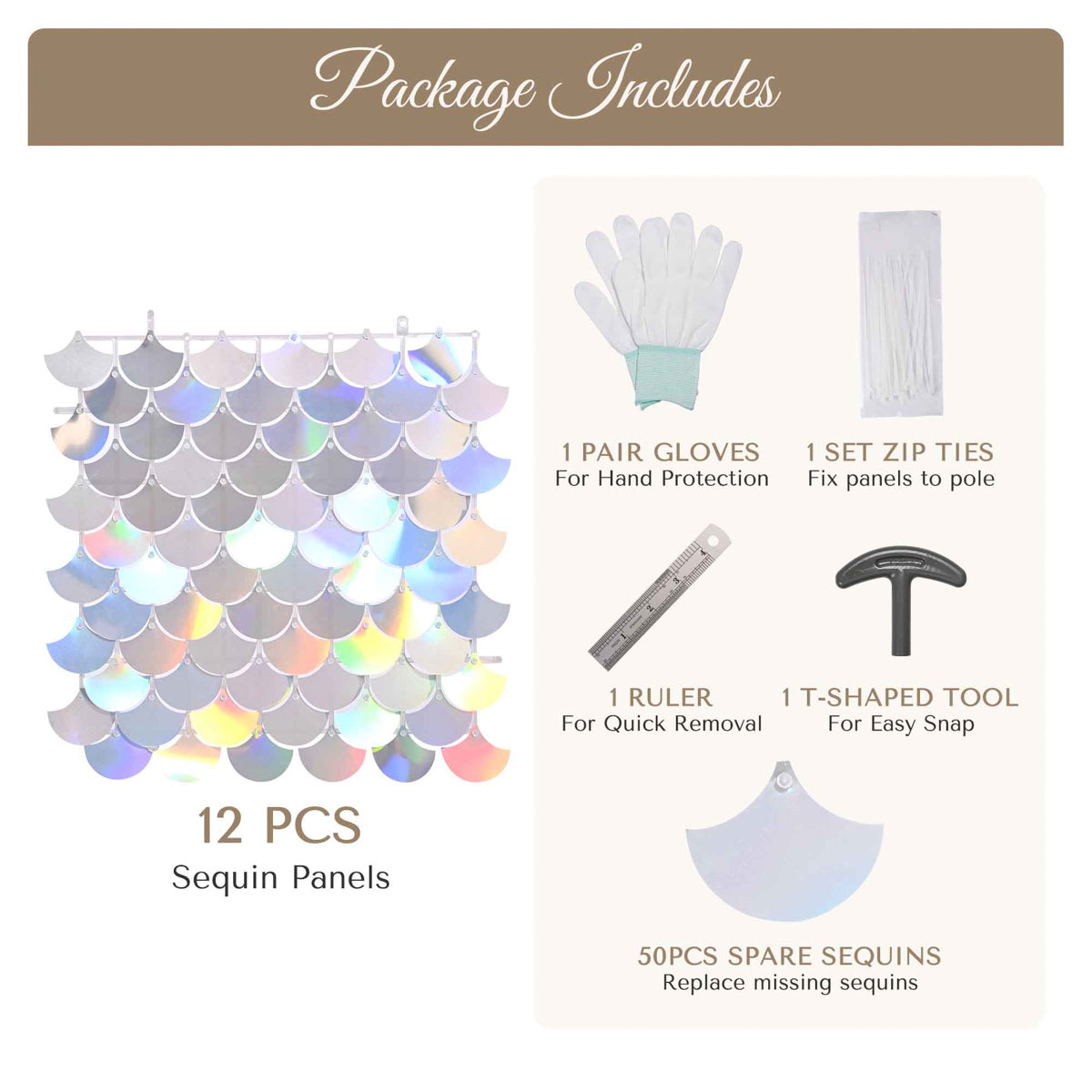 Event Party Backdrops Scallop Sequin Shimmer Wall