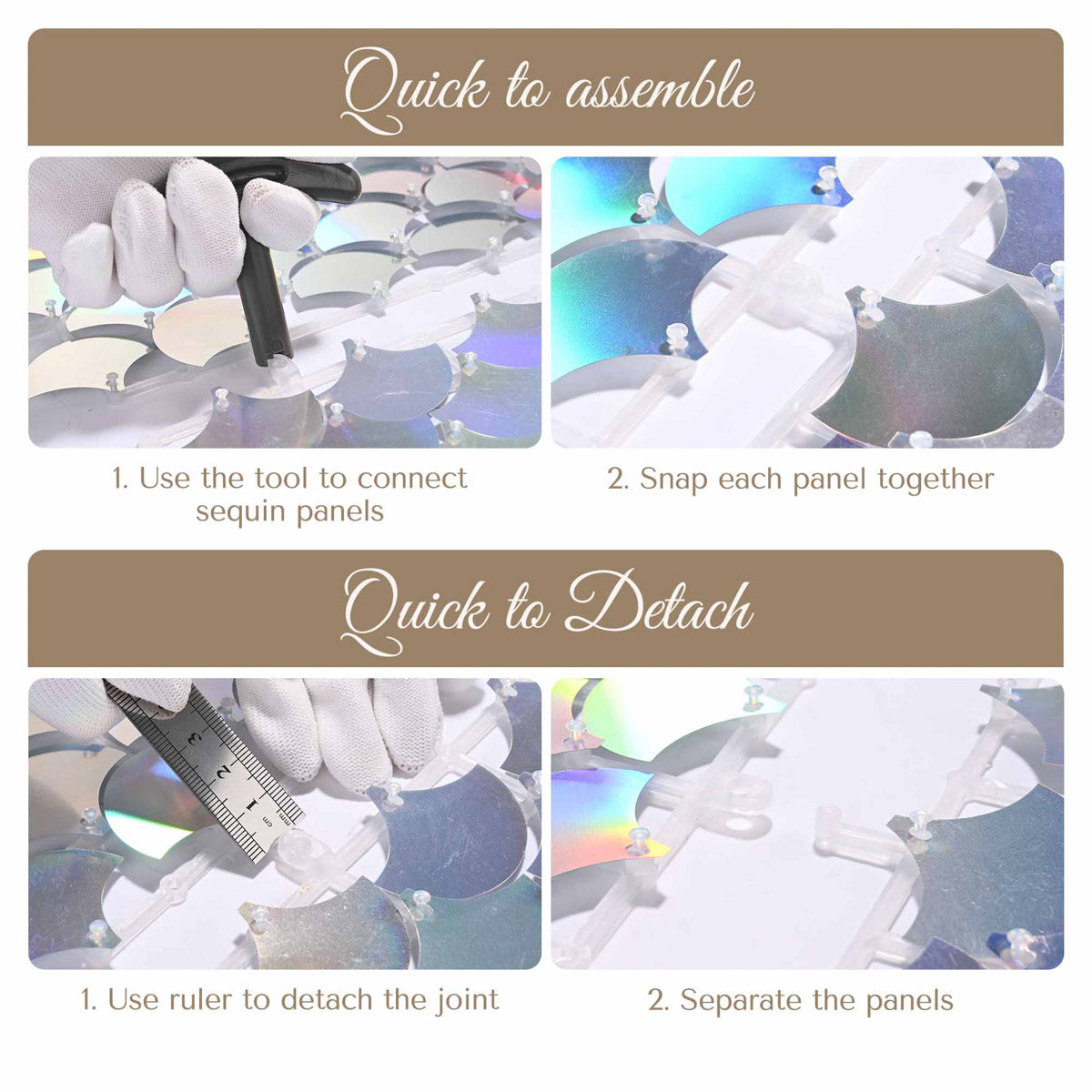 Event Party Backdrops Scallop Sequin Shimmer Wall