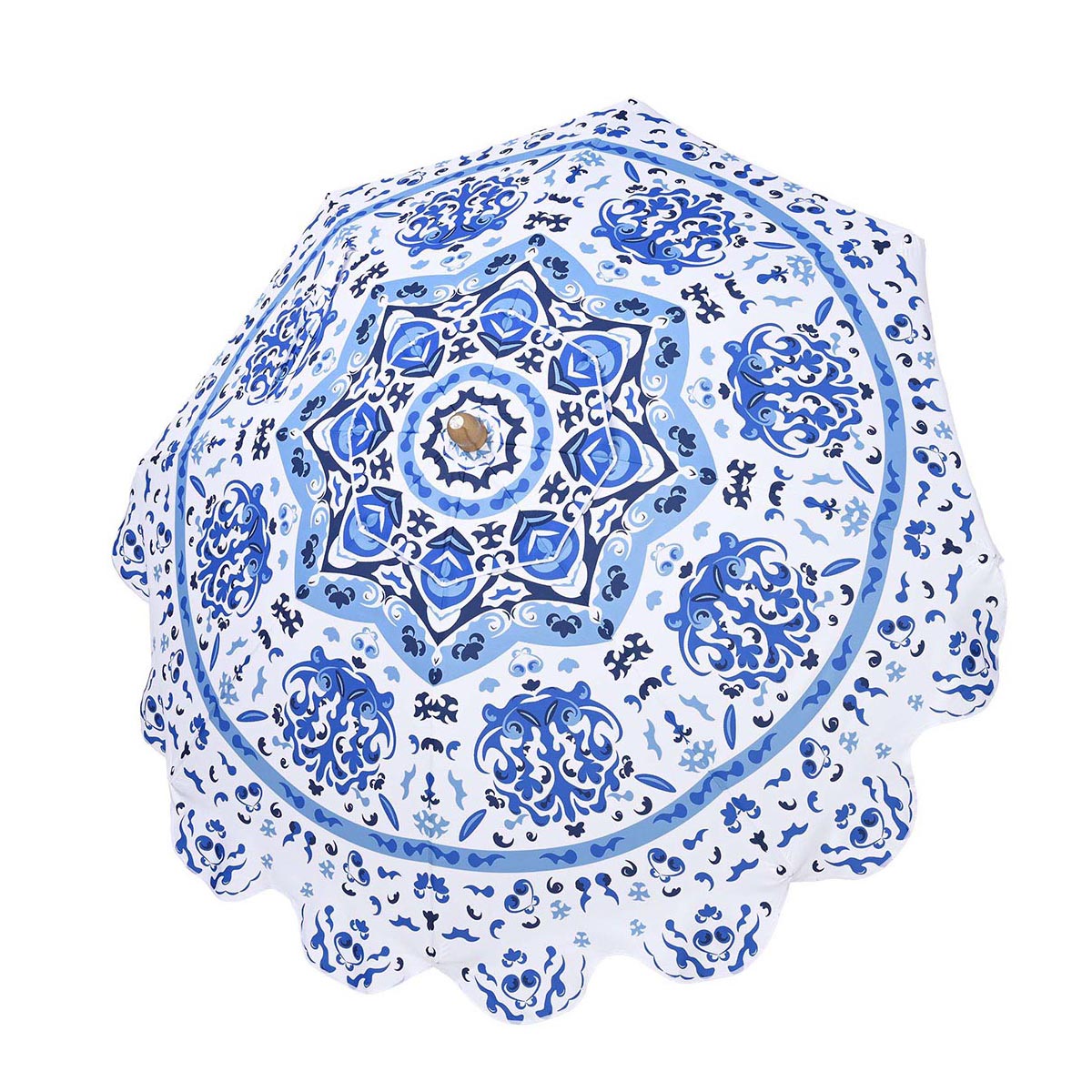 Our Beach Umbrella Patio Umbrella 6ft 8-rib Printed Porcelain