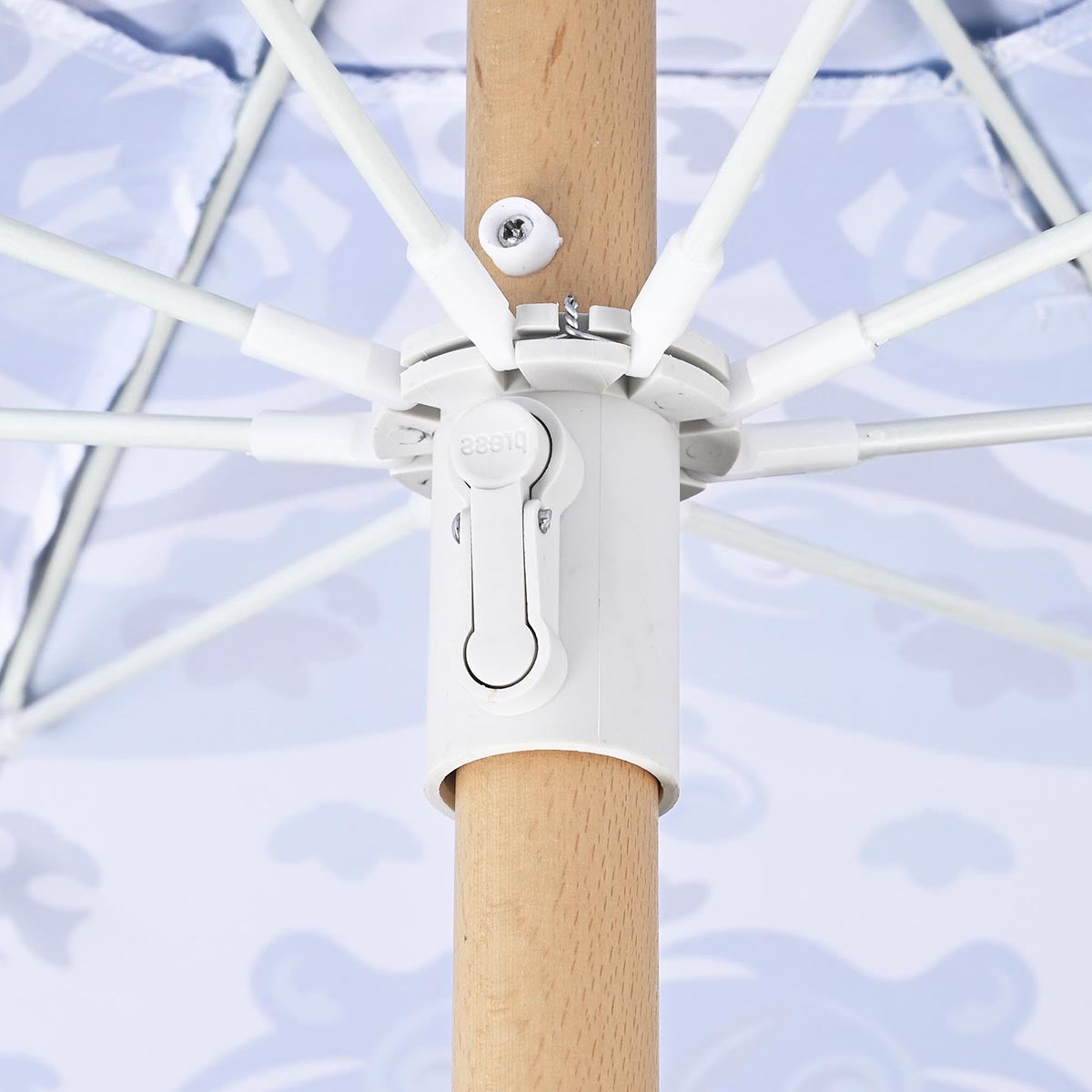 Our Beach Umbrella Patio Umbrella 6ft 8-rib Printed Porcelain