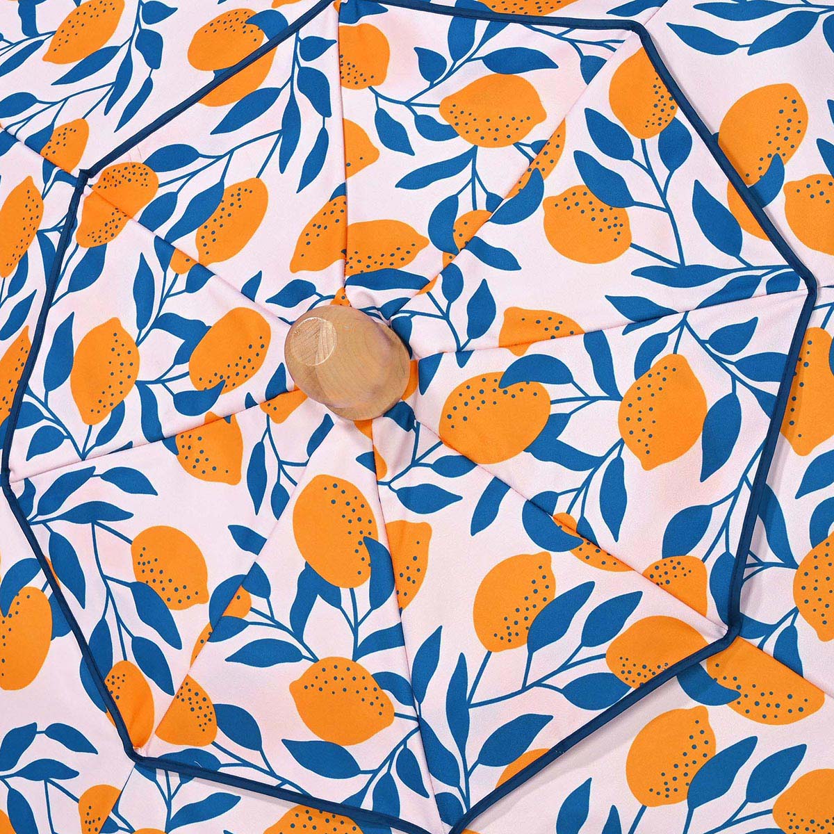 Our Beach Umbrella Patio Umbrella 6ft 8-rib Printed Lemon Tree