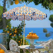 Our Beach Umbrella Patio Umbrella 6ft 8-rib Printed Lemon Tree