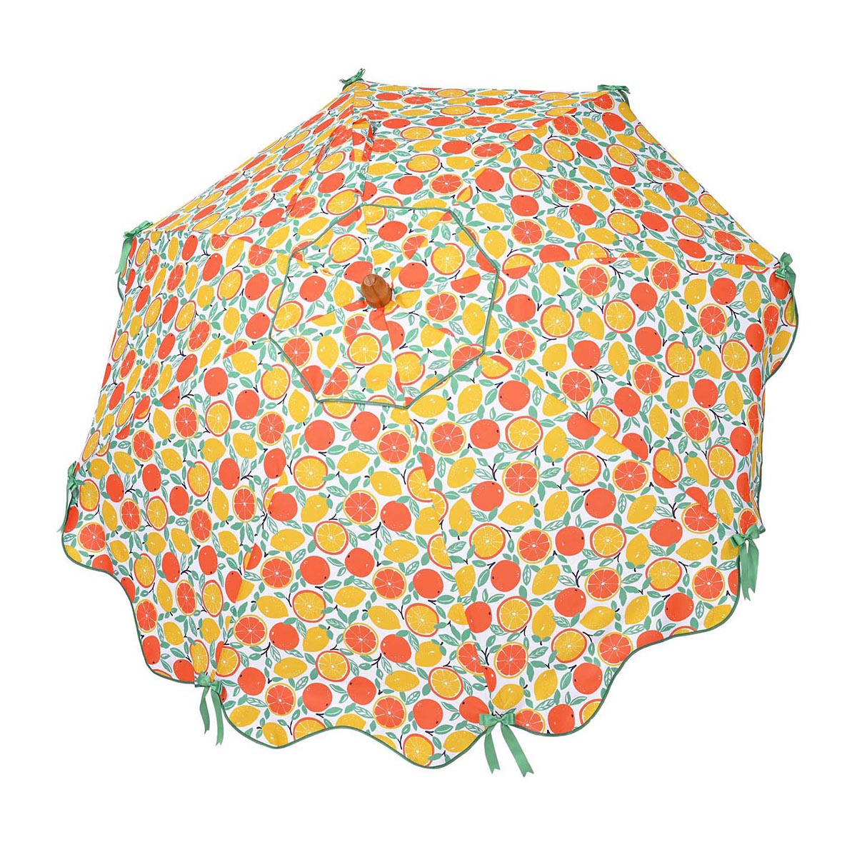 Our Beach Umbrella Patio Umbrella 6ft 8-rib Orange Grapefruit