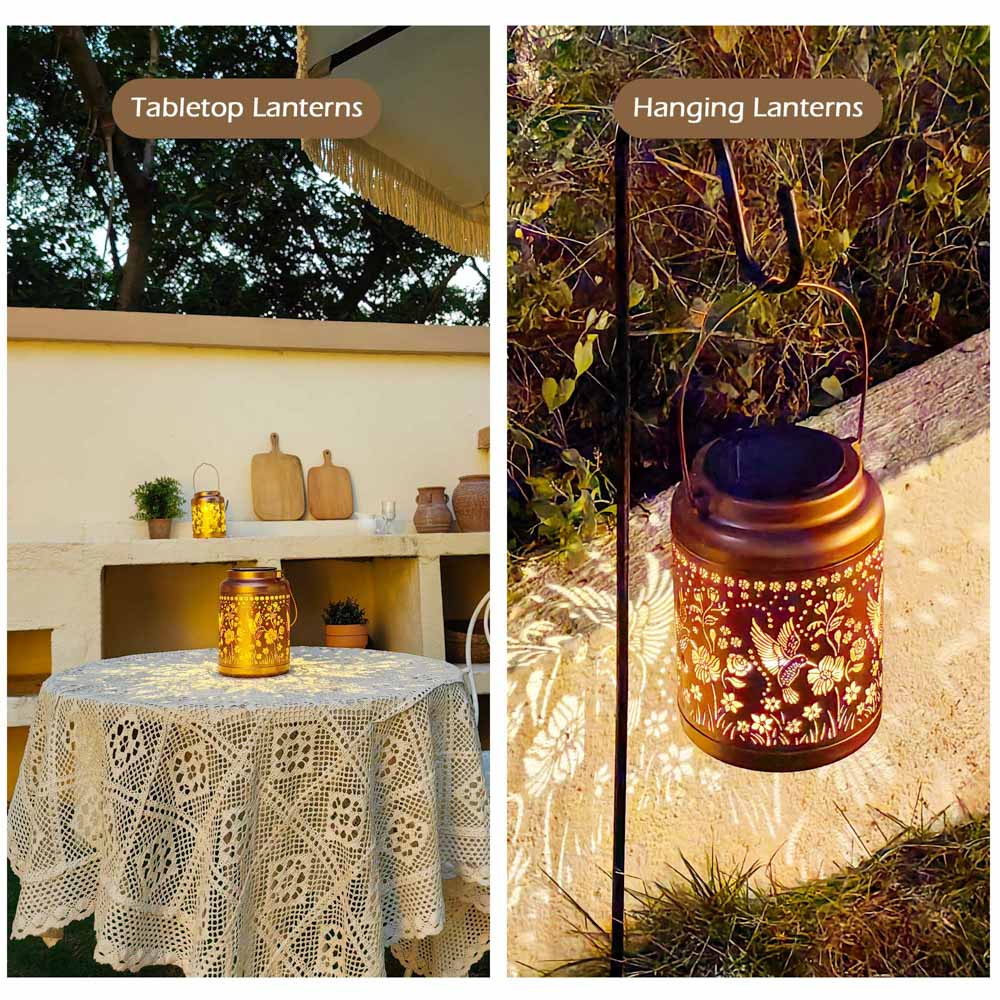 Solar Powered Lanterns Outdoor Garden Patio