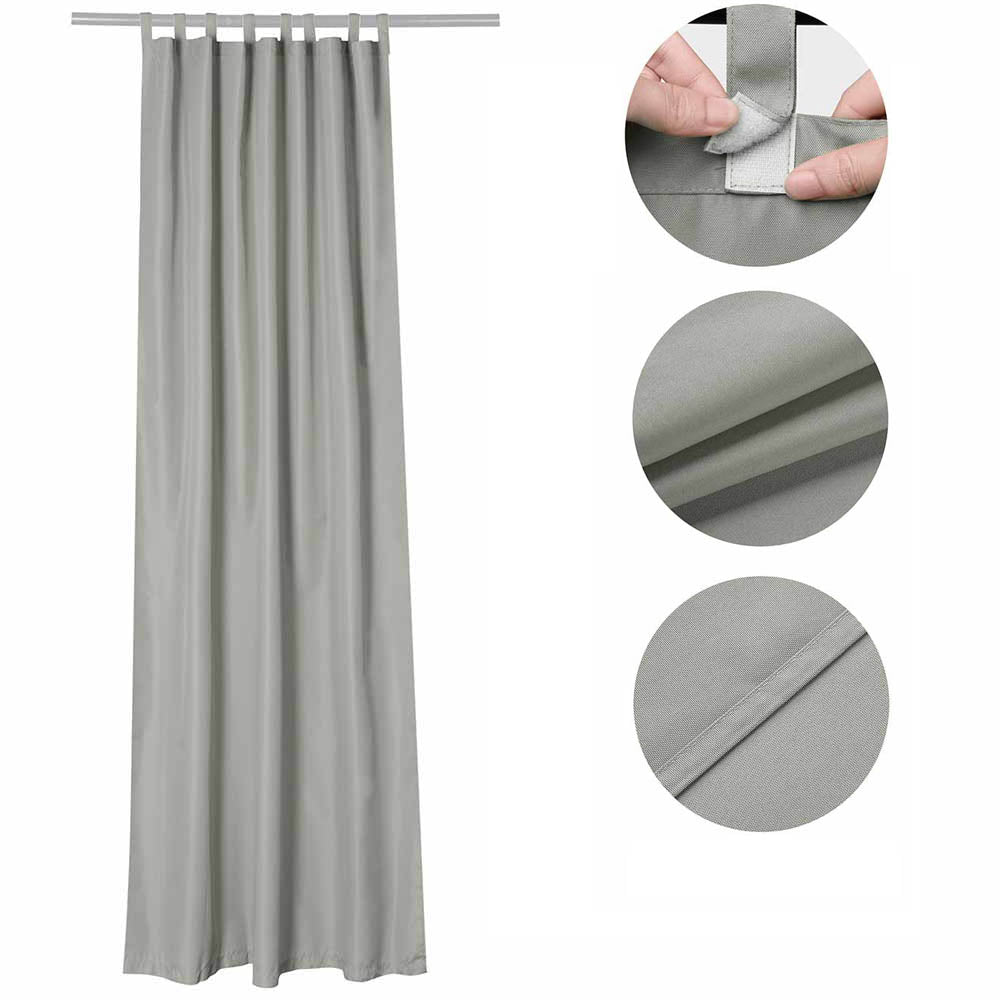 54Wx84H Outdoor Curtain with Velcro Tabs
