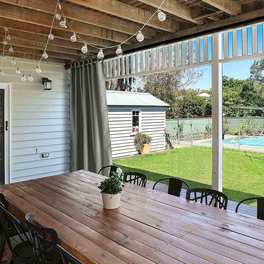 54Wx84H Outdoor Curtain with Velcro Tabs