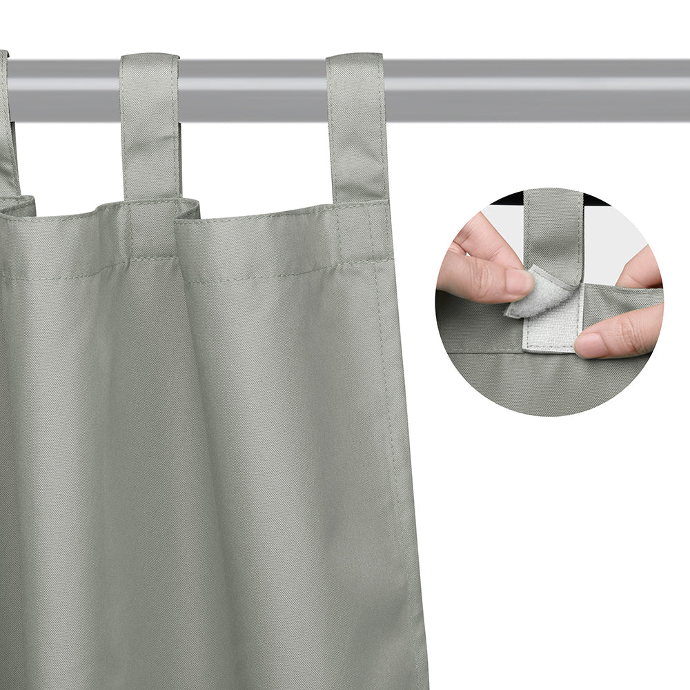 54Wx84H Outdoor Curtain with Velcro Tabs