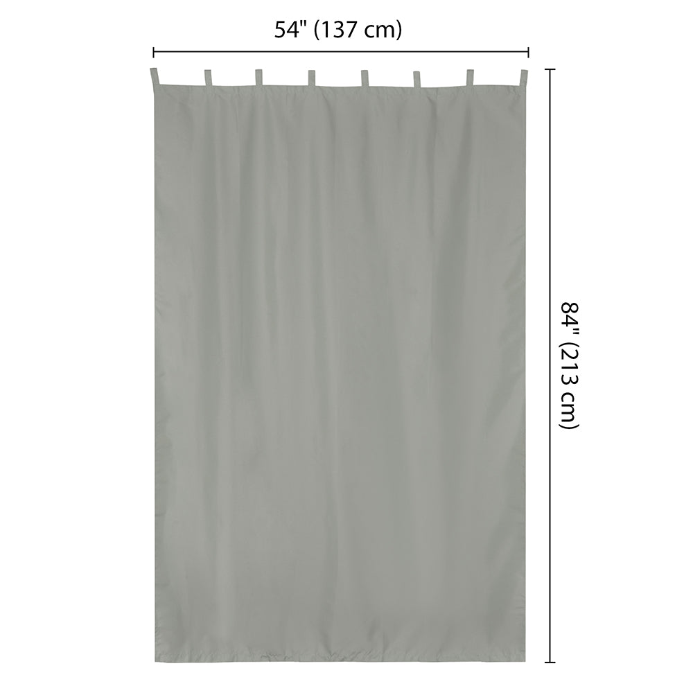 54Wx84H Outdoor Curtain with Velcro Tabs