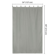 54Wx84H Outdoor Curtain with Velcro Tabs