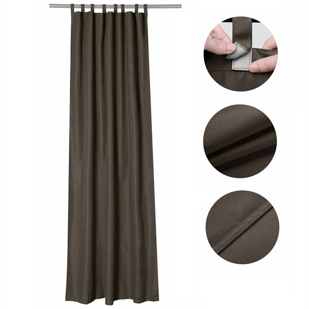 54Wx84H Outdoor Curtain with Velcro Tabs