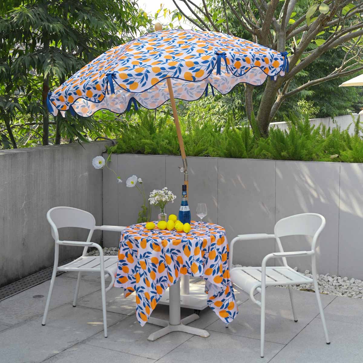 Our Beach Patio Outdoor Tablecloth Printed Lemon Tree 43