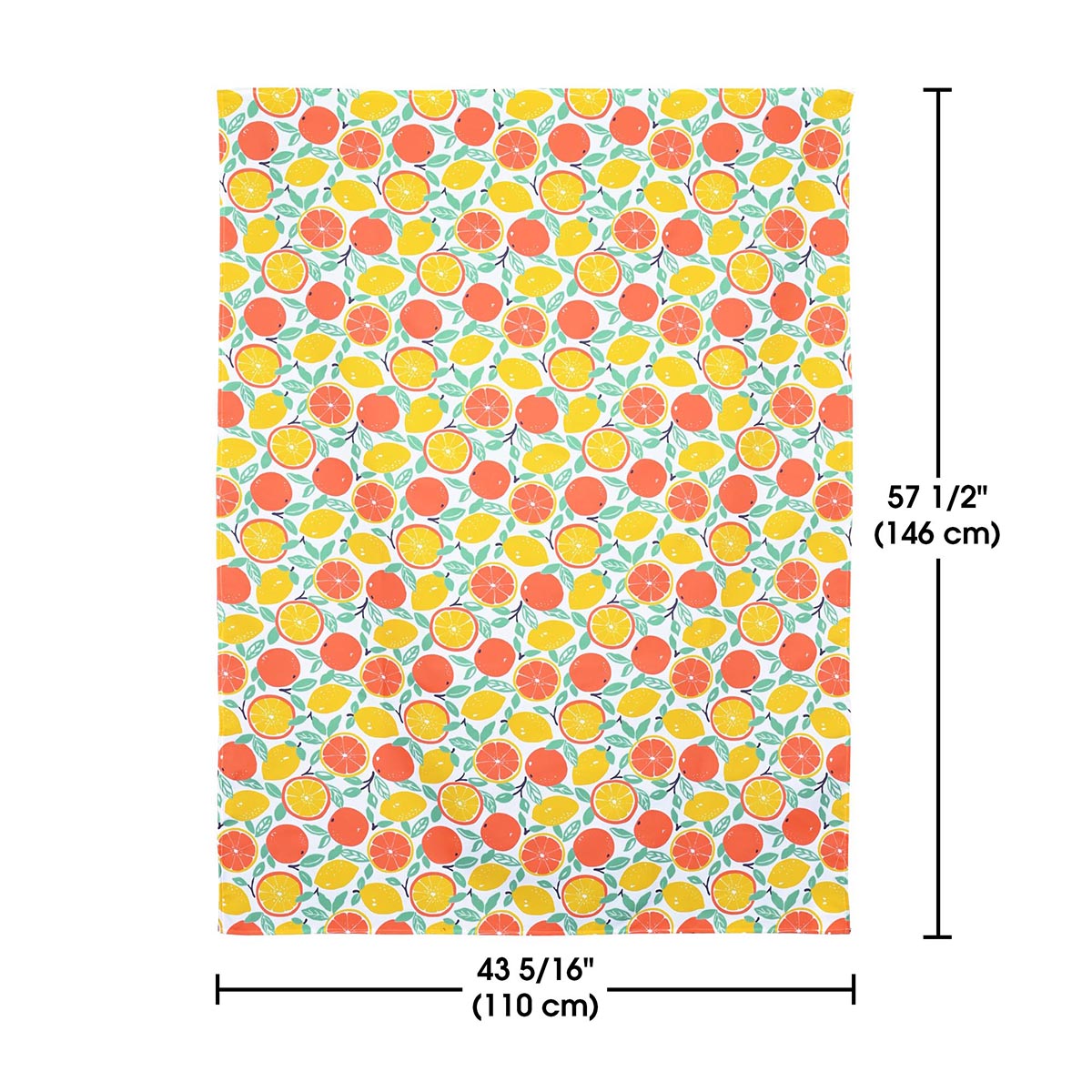 Our Beach Patio Outdoor Tablecloth Orange Grapefruit 43"x57"