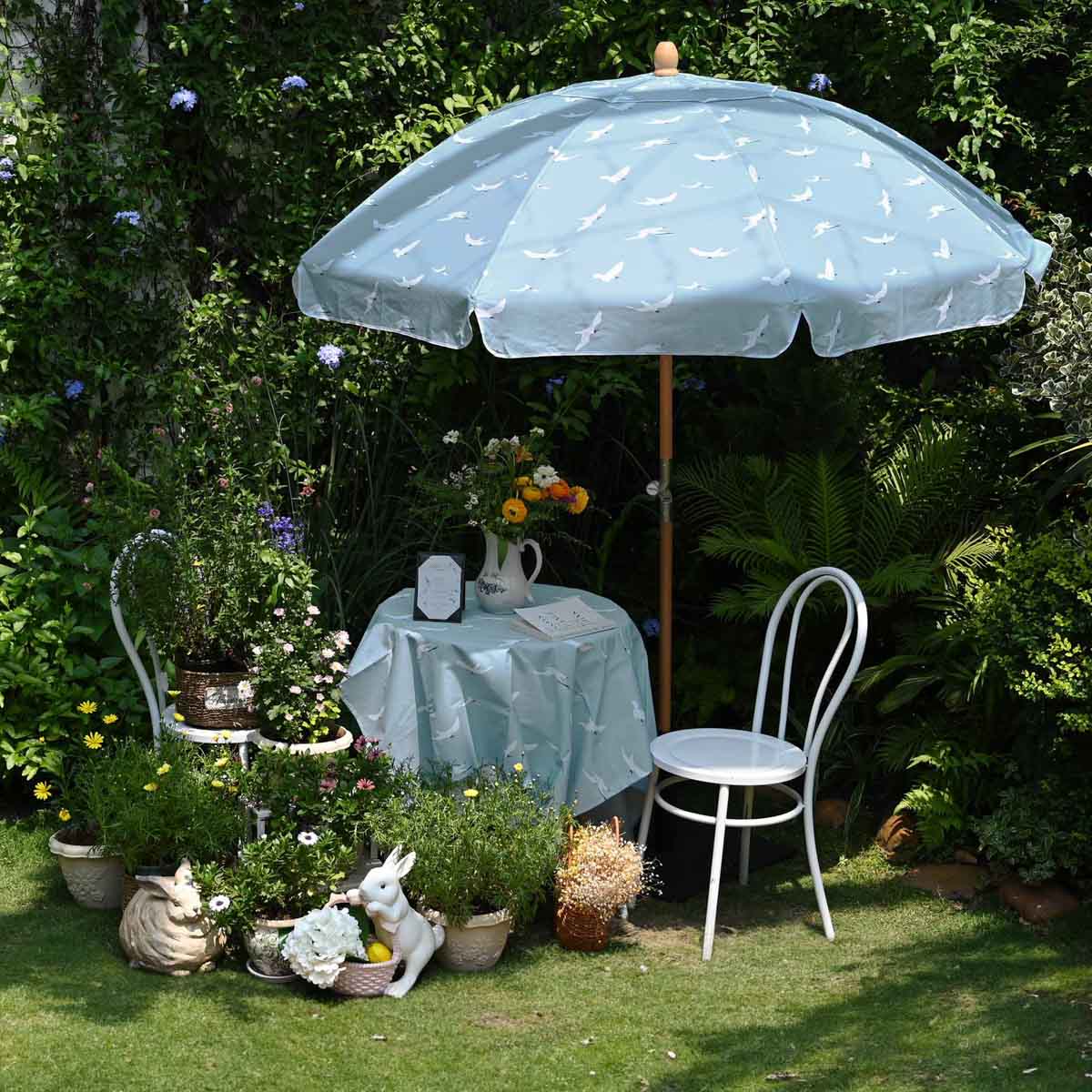 Our Beach Patio Outdoor Tablecloth Printed Seagull 43"x57"