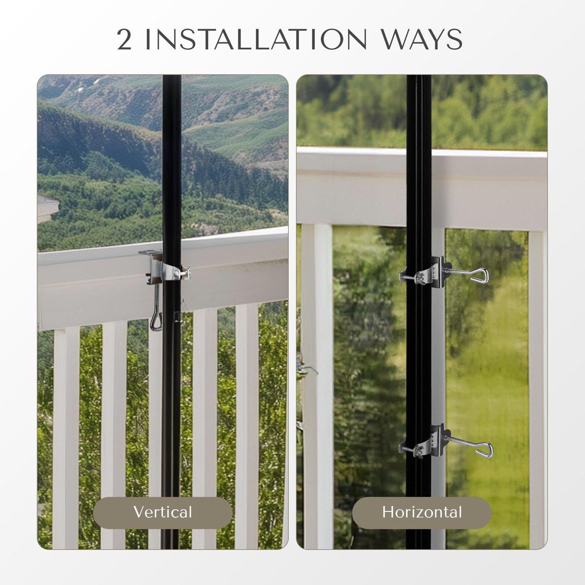 1 1/2" Table Umbrella Clamp Holds Poles D7/8" to 1 1/4"
