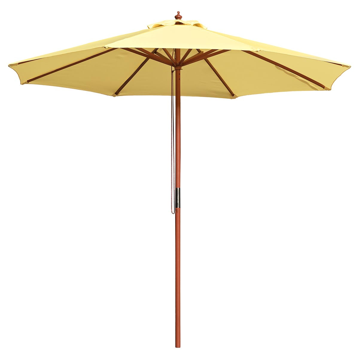 9ft 8-Rib Wooden Umbrella