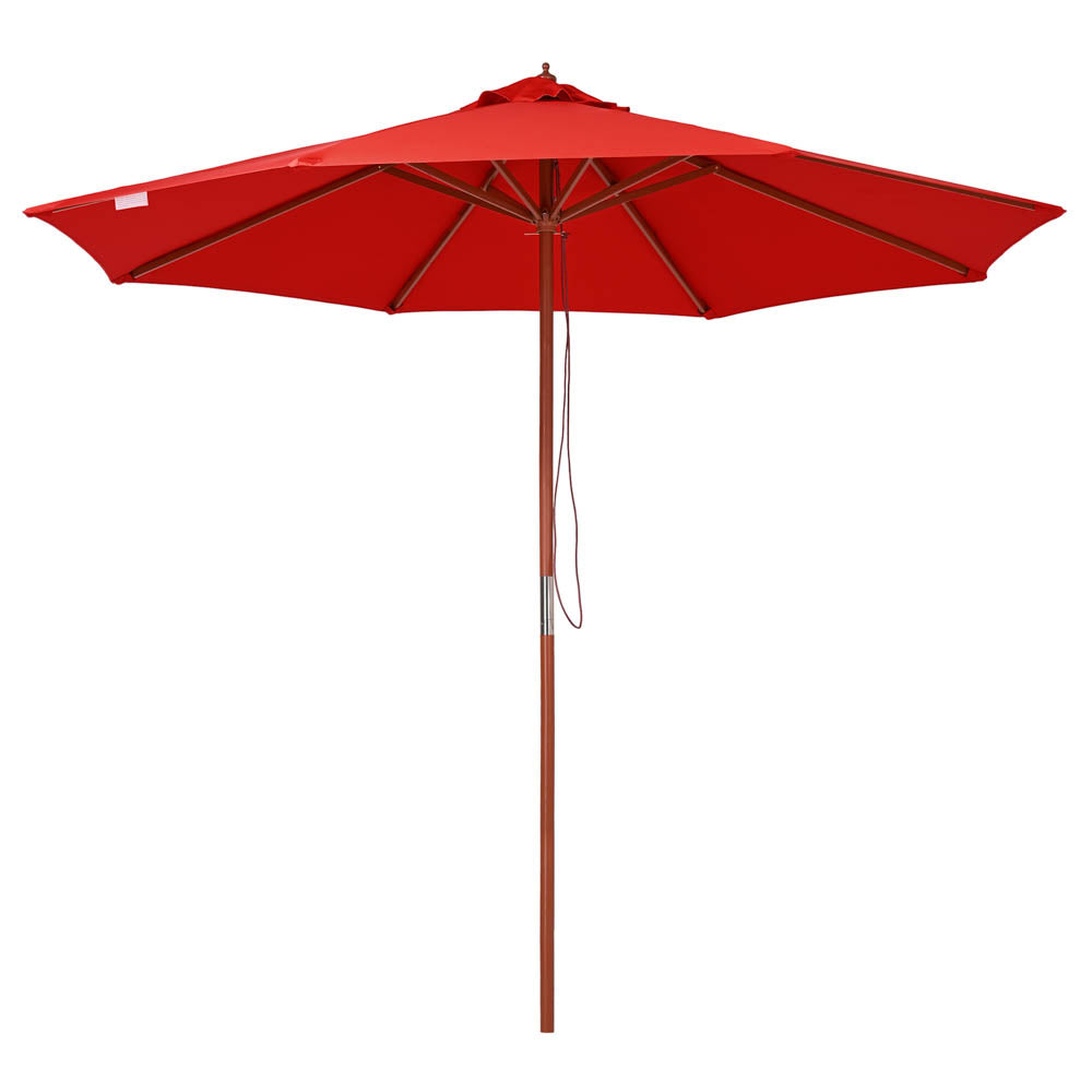 9ft 8-Rib Wooden Umbrella