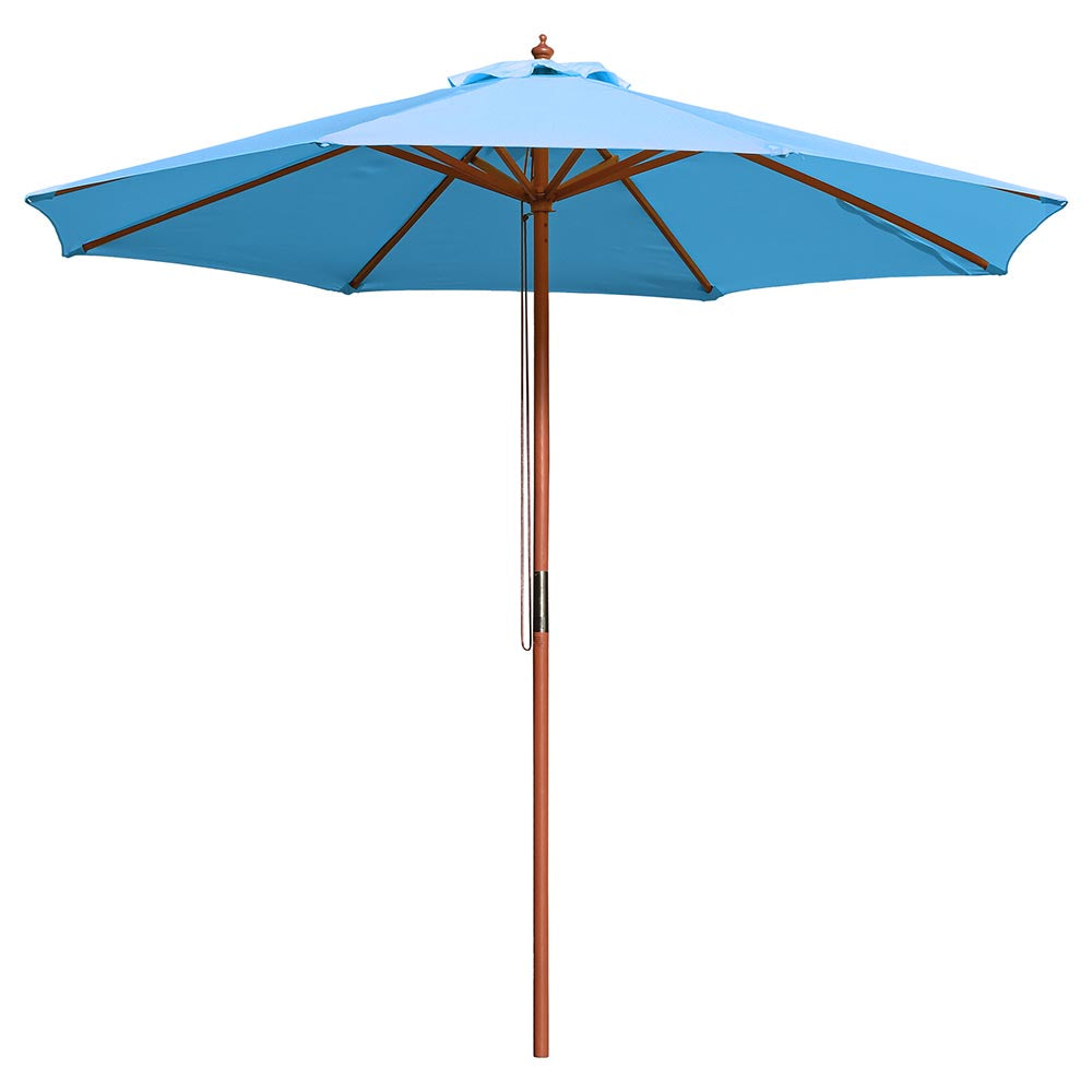 9ft 8-Rib Wooden Umbrella