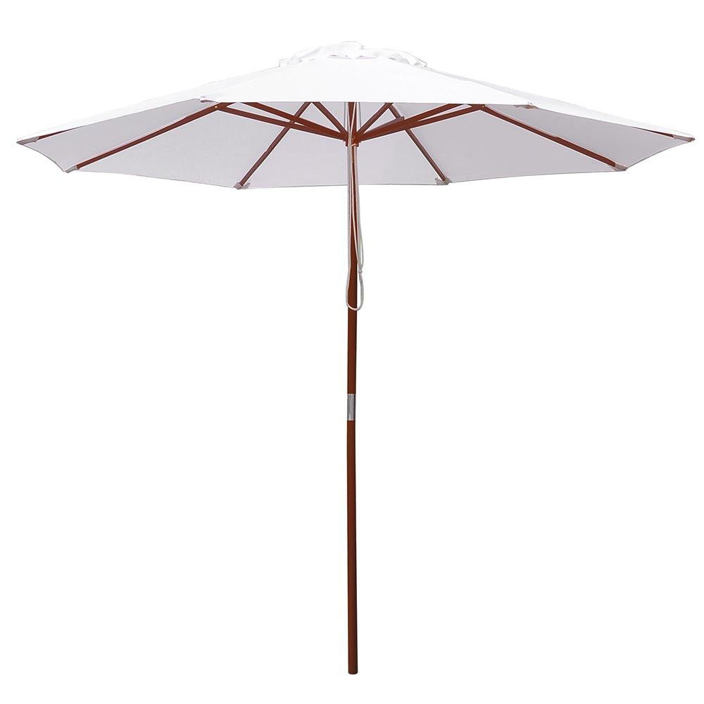 9ft 8-Rib Wooden Umbrella