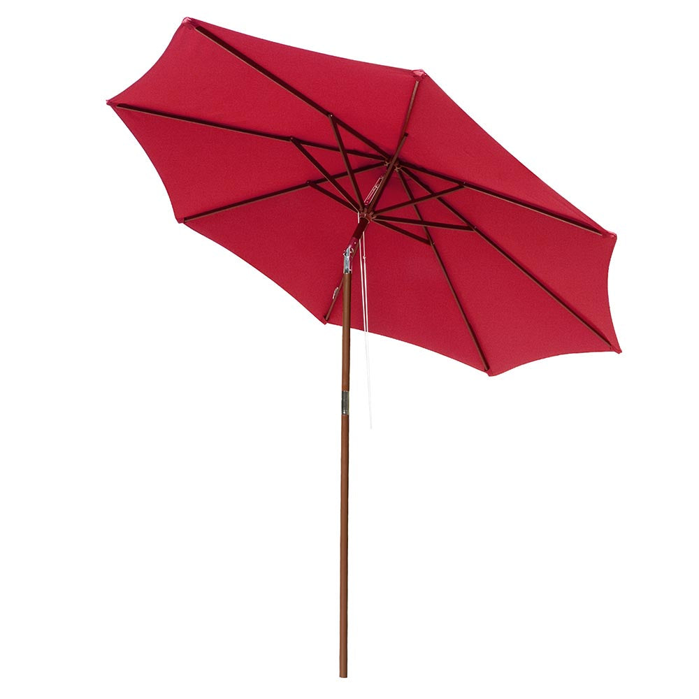 9ft 8-Rib Wooden Umbrella