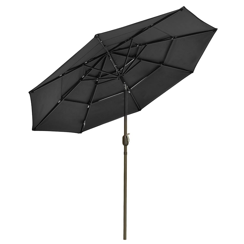 9ft 8-Rib 3-Tier Tilt Outdoor Umbrella
