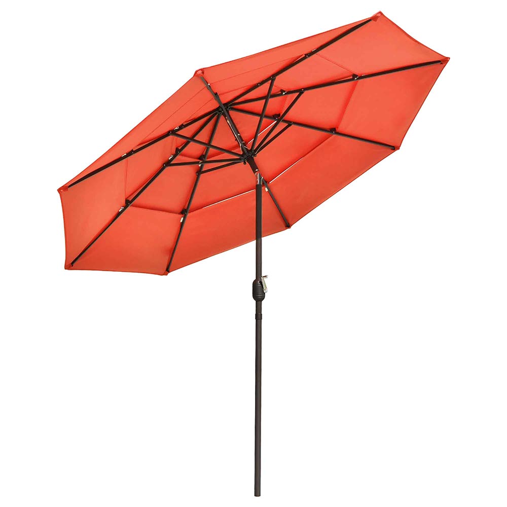 9ft 8-Rib 3-Tier Tilt Outdoor Umbrella