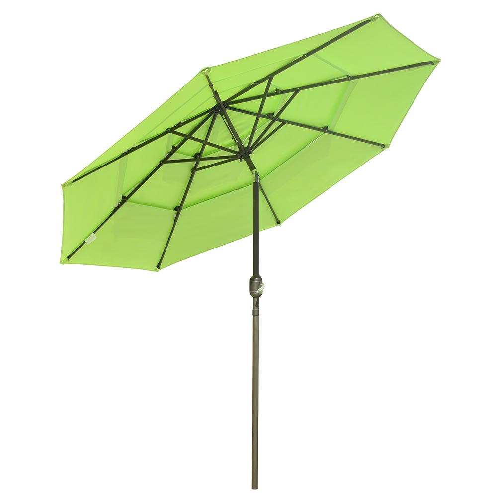 9ft 8-Rib 3-Tier Tilt Outdoor Umbrella