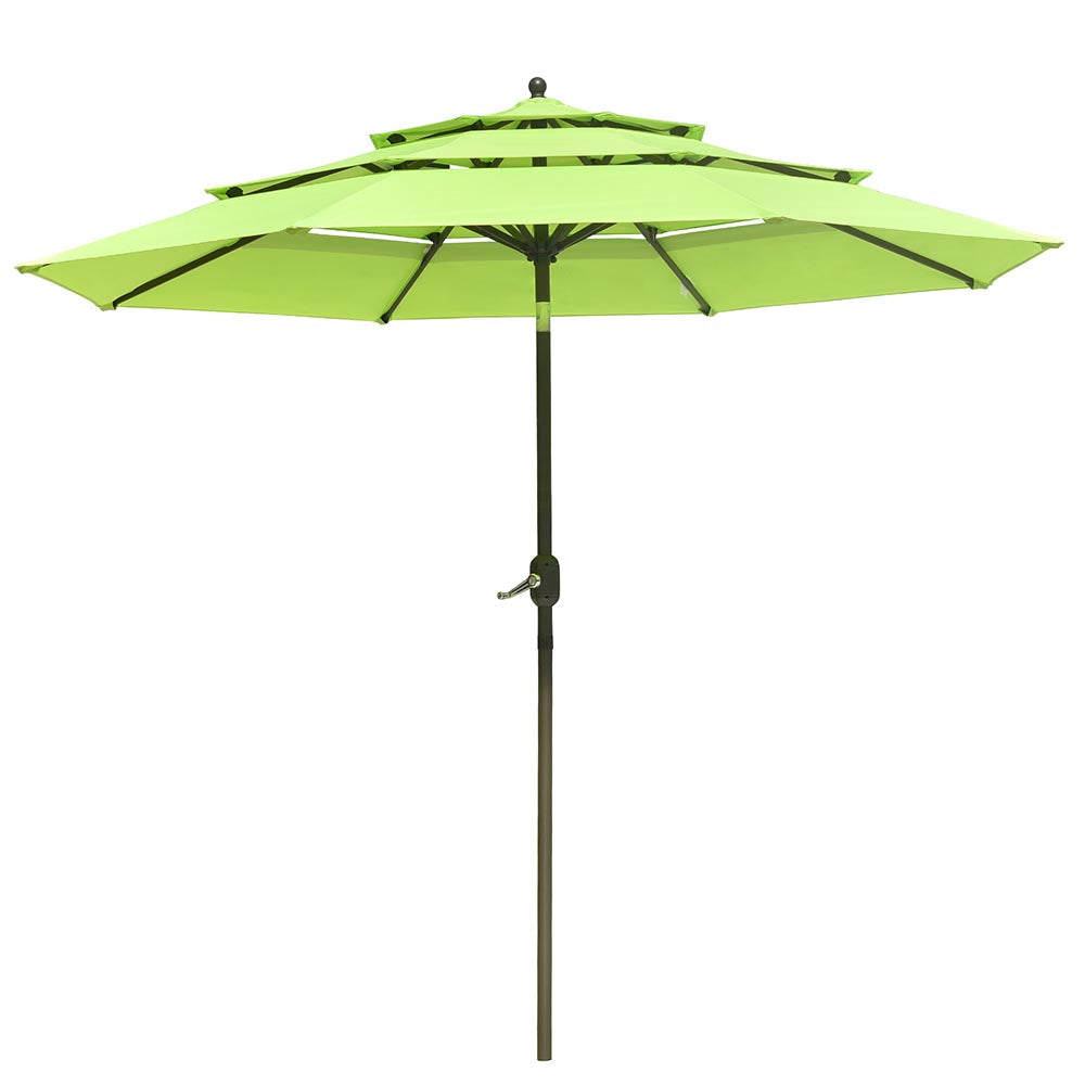 9ft 8-Rib 3-Tier Tilt Outdoor Umbrella
