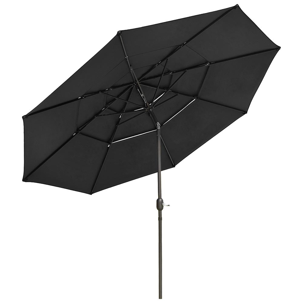 11ft 8-Rib 3-Tier Tilt Outdoor Umbrella