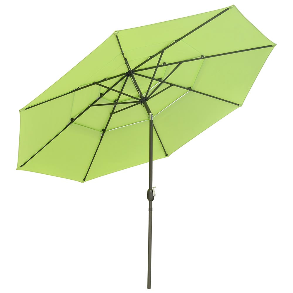 11ft 8-Rib 3-Tier Tilt Outdoor Umbrella