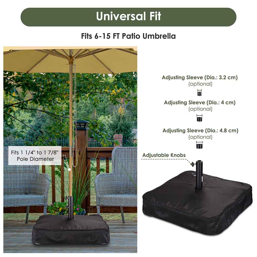 165 lbs Outdoor Umbrella Weight for Poles D1 7/8"