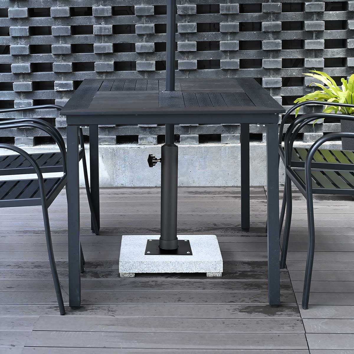 Deck Mount Umbrella Stand Holder & Plate D2 3/8"