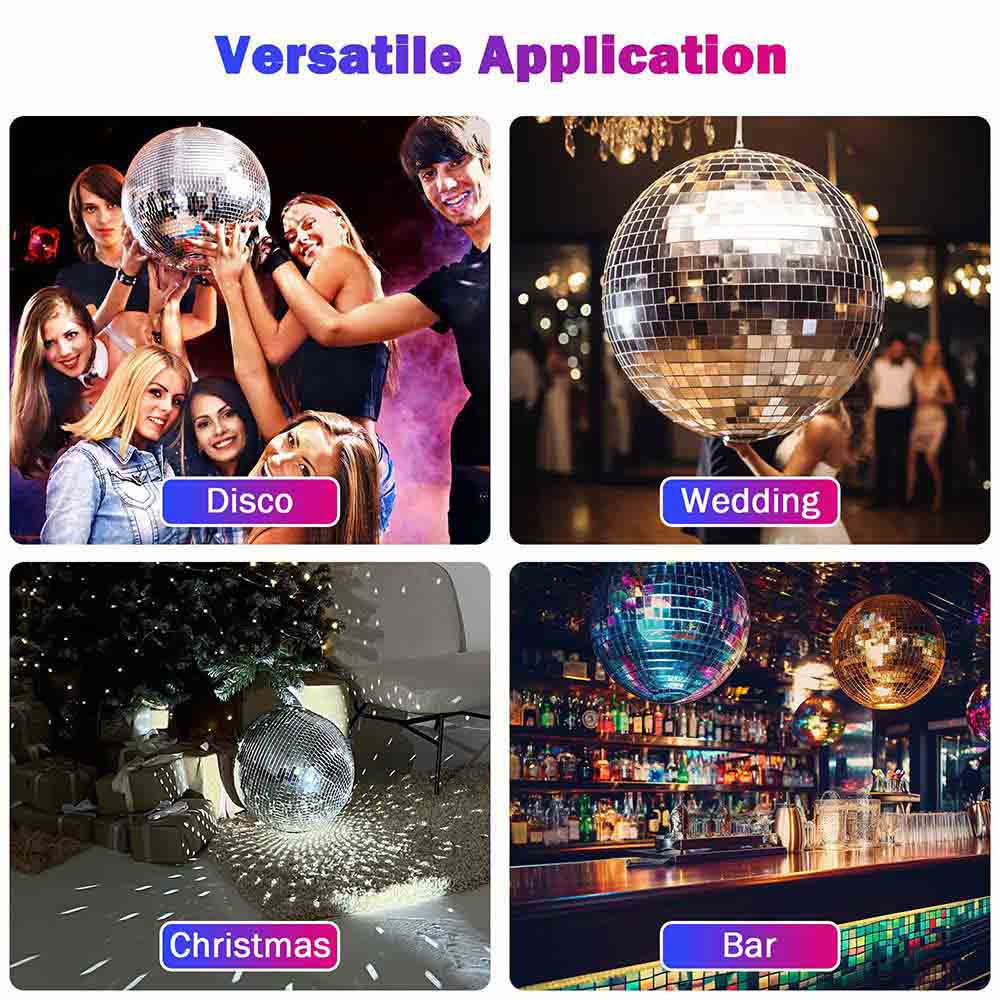 Event Party Disco Mirror Ball Size Options