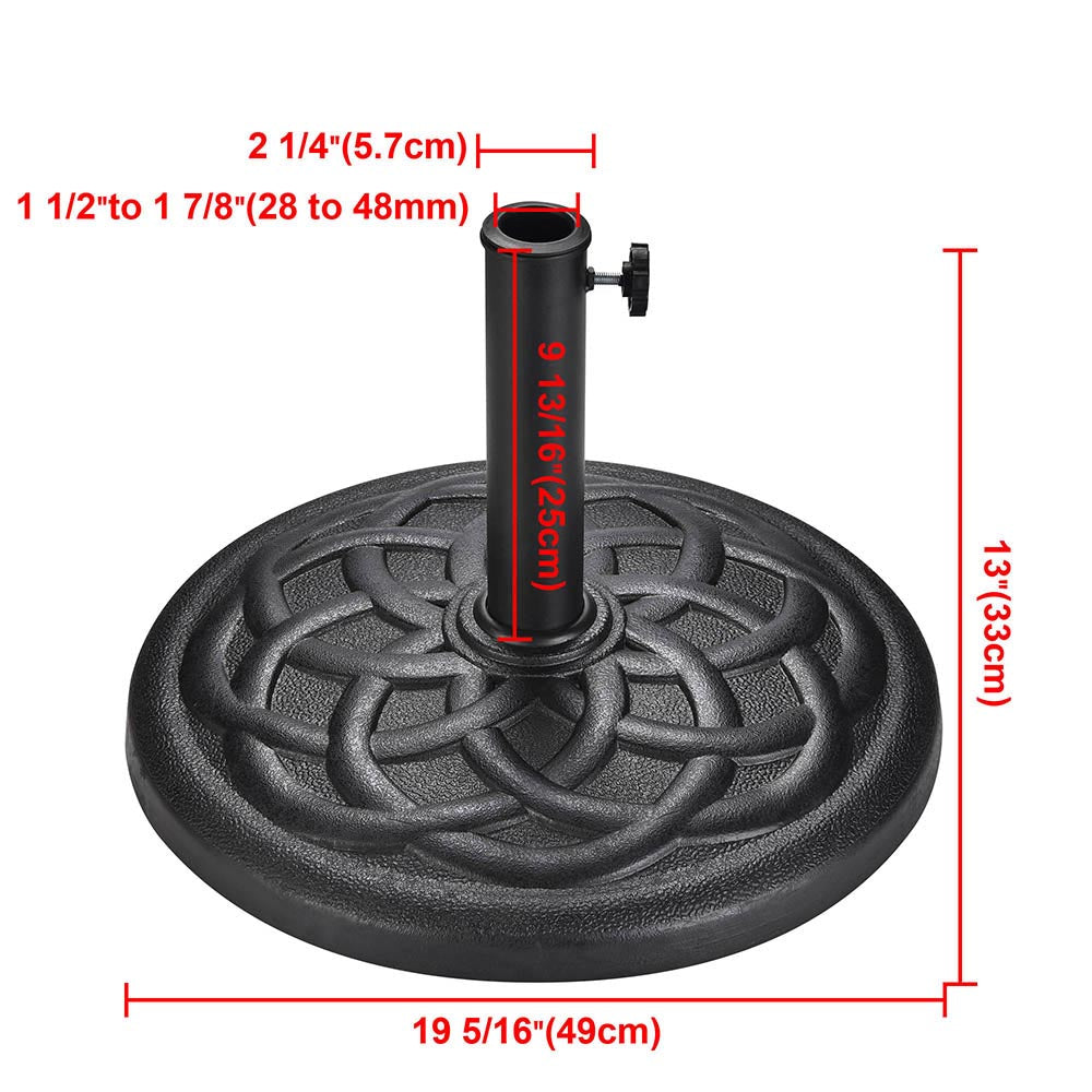 22 lbs Outdoor Umbrella Weight for Poles D2 3/16"