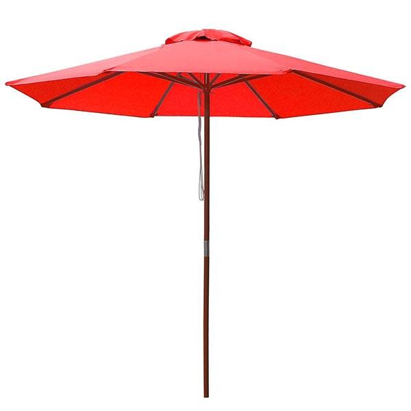 9ft 8-Rib Wooden Umbrella