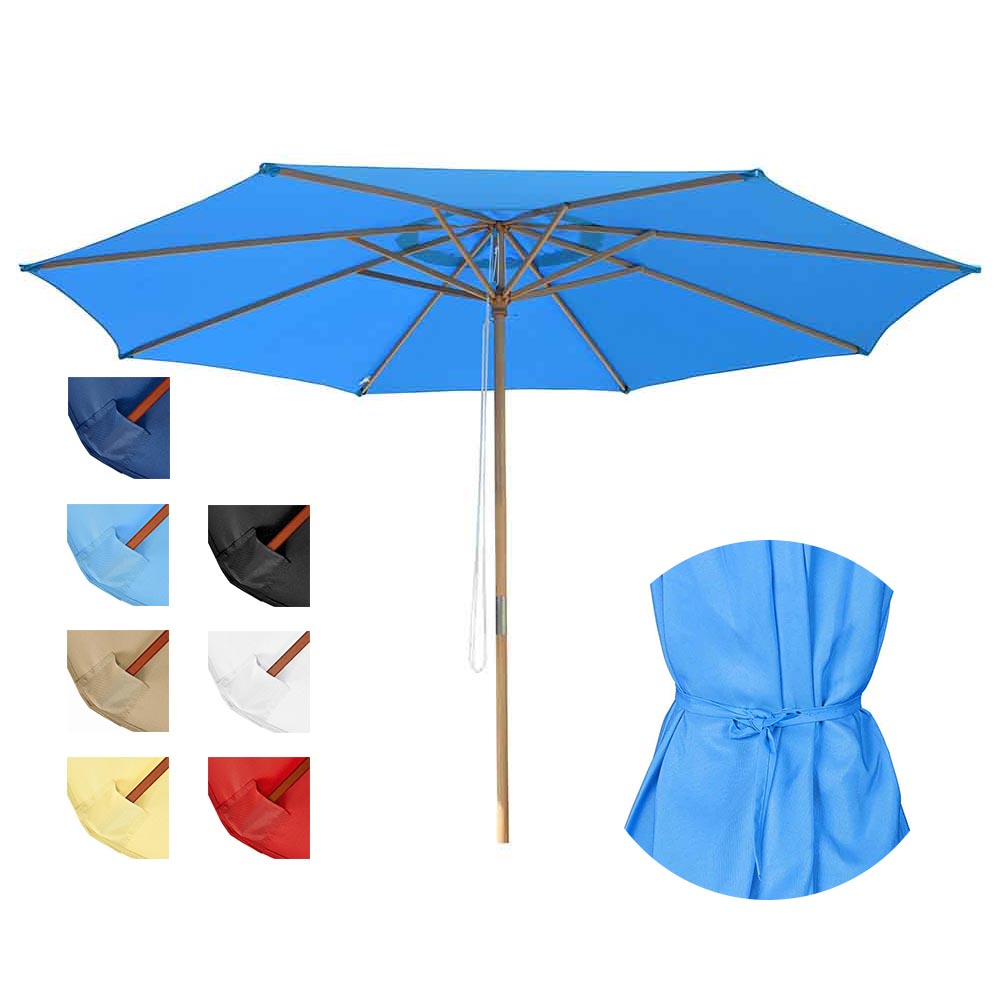13ft 8-Rib Wooden Umbrella