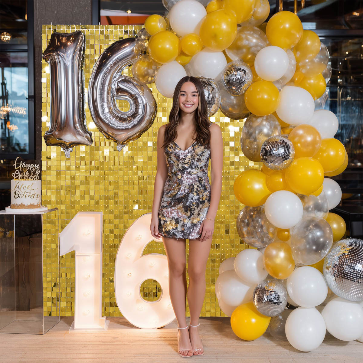 Event Party Backdrops Square Sequin Shimmer Wall