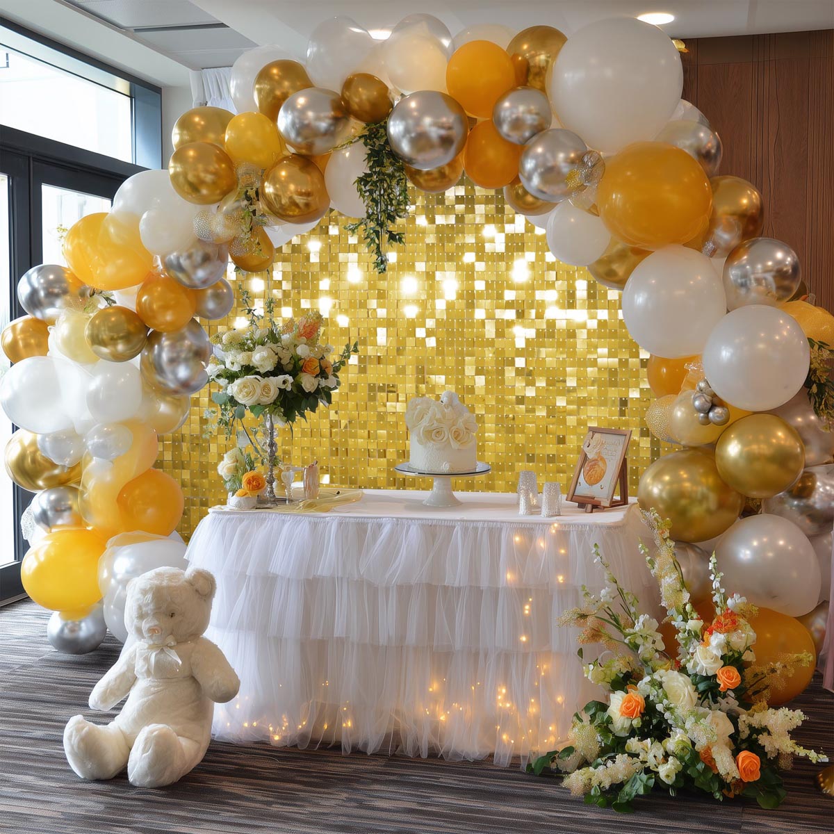 Event Party Backdrops Square Sequin Shimmer Wall