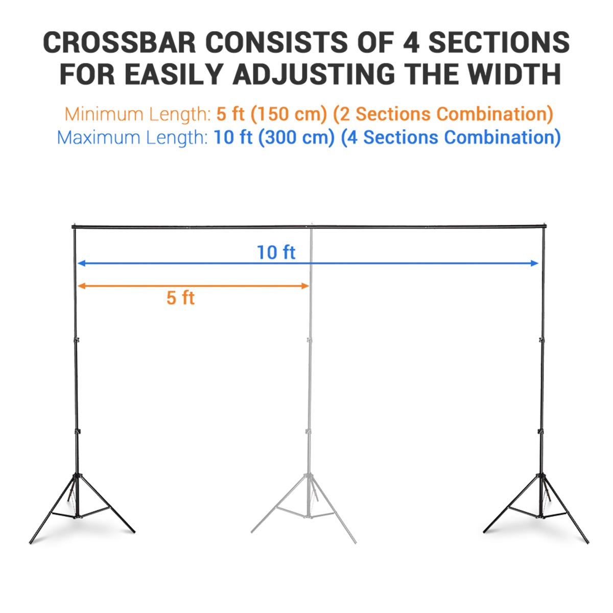 10x7ft Shimmer Wall Party Backdrop with Tripod Stand