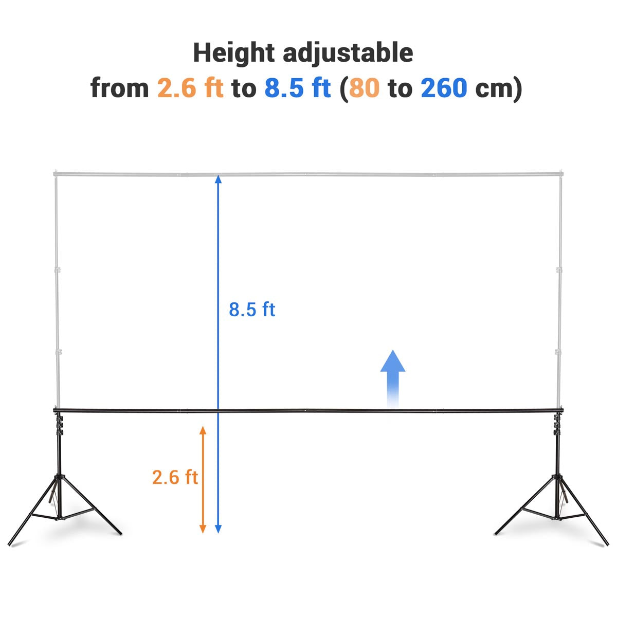 10x8.5ft Shimmer Wall Party Backdrop with Tripod Stand