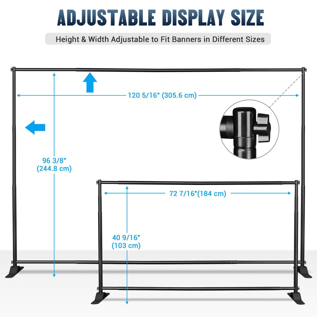 10x8ft Shimmer Wall Backdrop with Heavy Duty Adjustable Stand