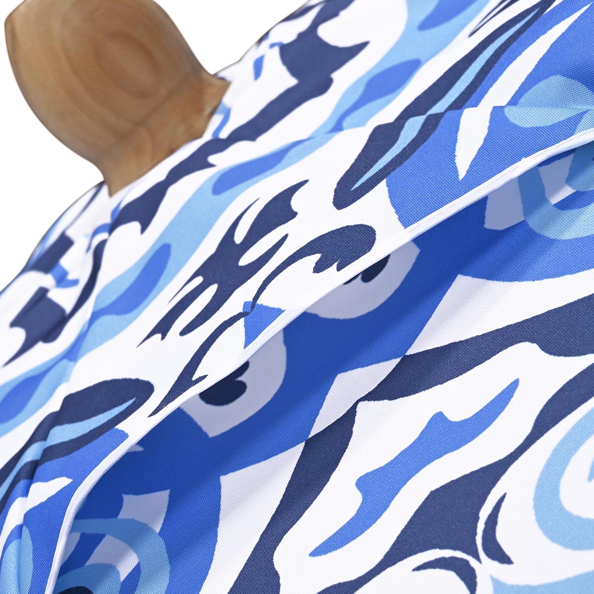 blue pattern patio umbrella Our Beach Umbrella Patio Umbrella 6ft 8-rib Printed Porcelain