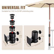 Patio Umbrella Mount for Railing, Post Holds Poles D2 5/16
