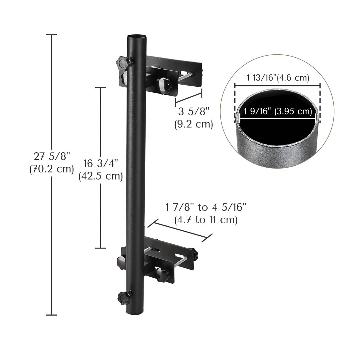 Deck Umbrella Holder Attached to Deck Railing, Fits 1-9/16" Poles
