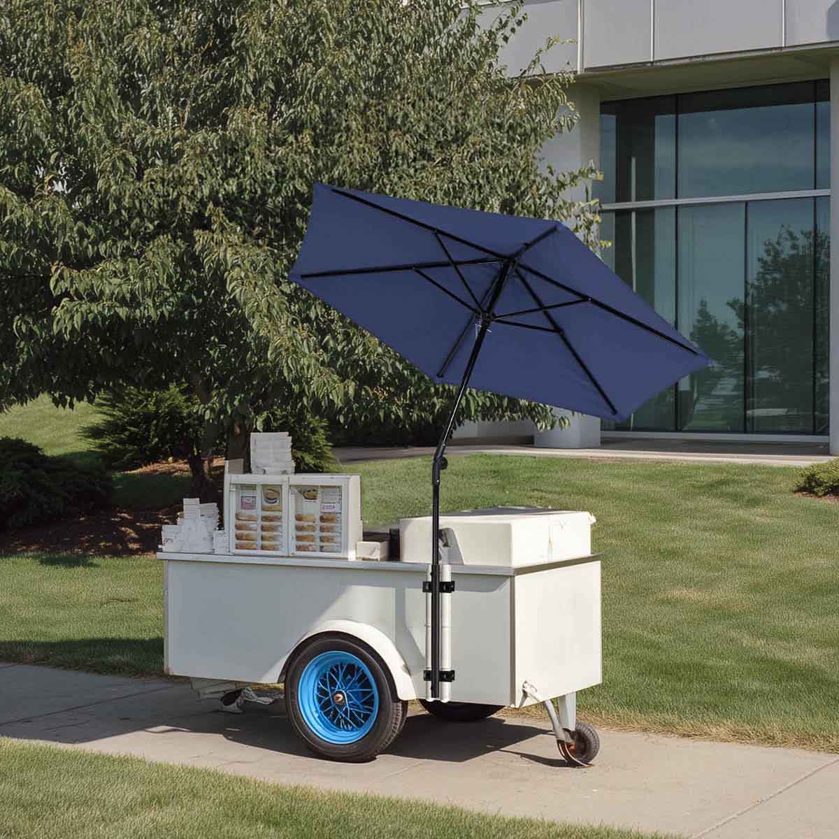 Deck Umbrella Holder Attached to Deck Railing, Fits 1-9/16" Poles
