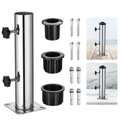 Stainless Steel Deck Umbrella Base in Pool Stand D2 1/8