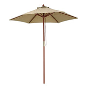 7ft 6-Rib Wooden Umbrella