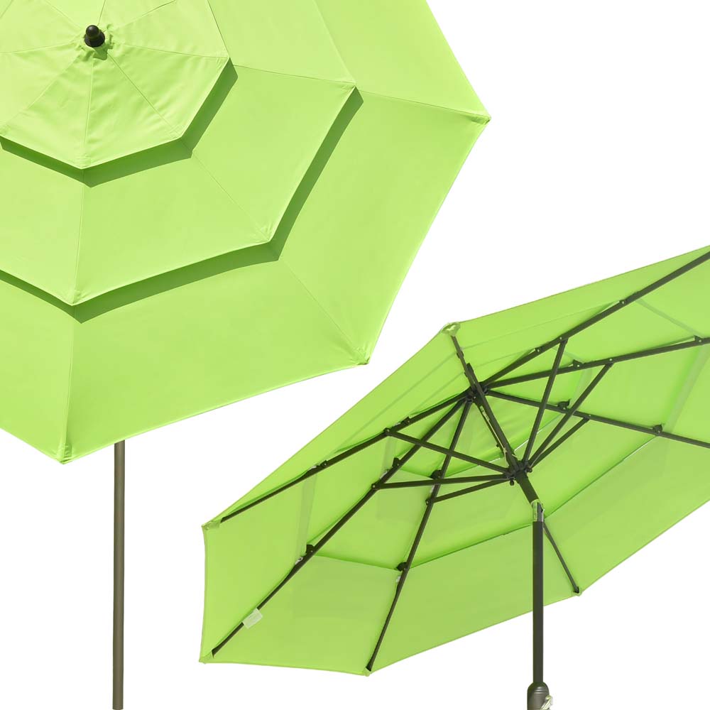 9ft 8-Rib 3-Tier Tilt Outdoor Umbrella